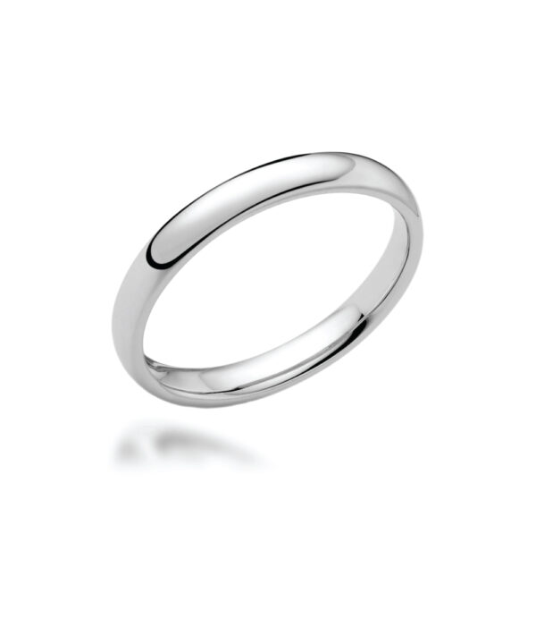 2mm Court Shaped Wedding Band – Platinum