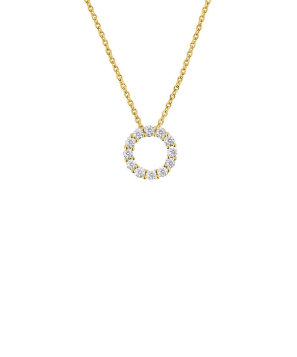 0.26ct Diamond Circle Pendant – 18ct Yellow Gold