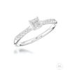 0.34ct G VVS2 Asscher Cut Diamond Solitaire Ring - Image 3