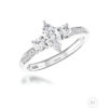 0.24ct F VS Marquise Cut Diamond Three Stone Ring - Image 2