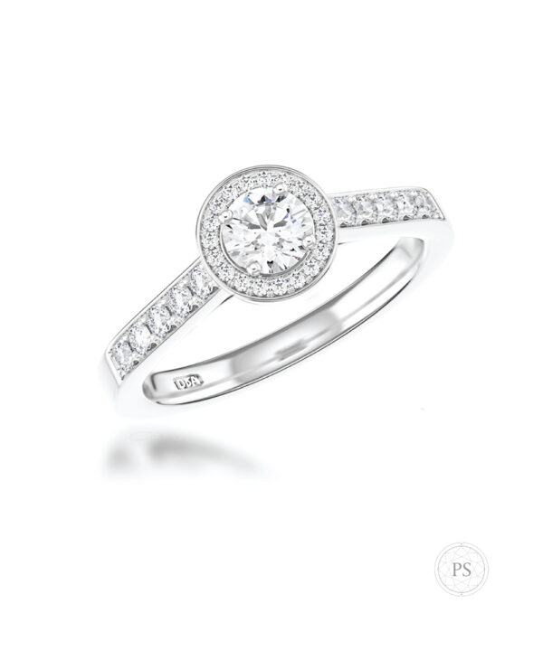 0.26ct I VS Round Brilliant Diamond Halo Ring - Image 3