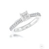 0.35ct G VVS2 Asscher Cut Diamond Single Stone Ring - Image 3