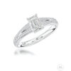 0.56ct H VS1 Emerald Cut Diamond Engagement Ring - Image 3