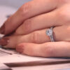0.40ct G VS1 Round Brilliant Diamond Halo Ring - Image 3