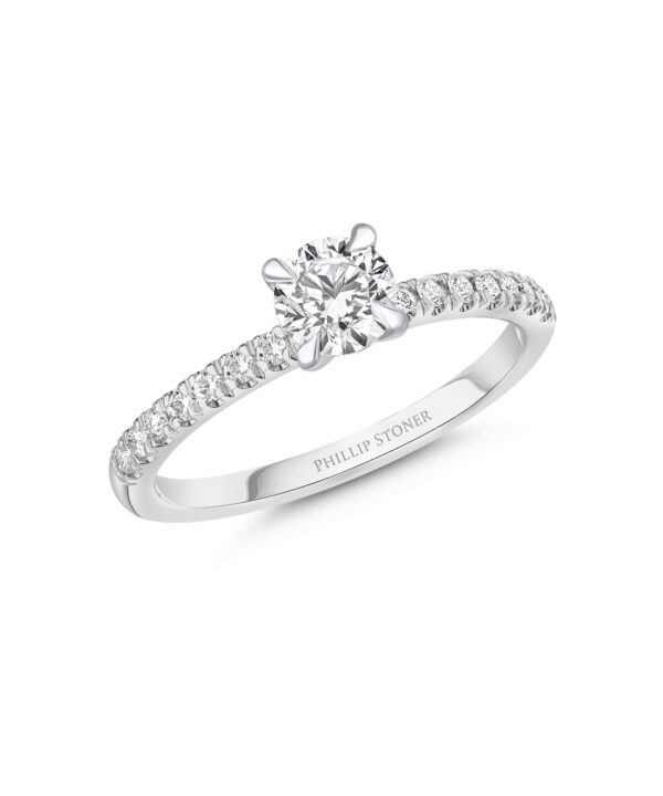 0.51ct F VS2 Round Cut Diamond Nova Ring