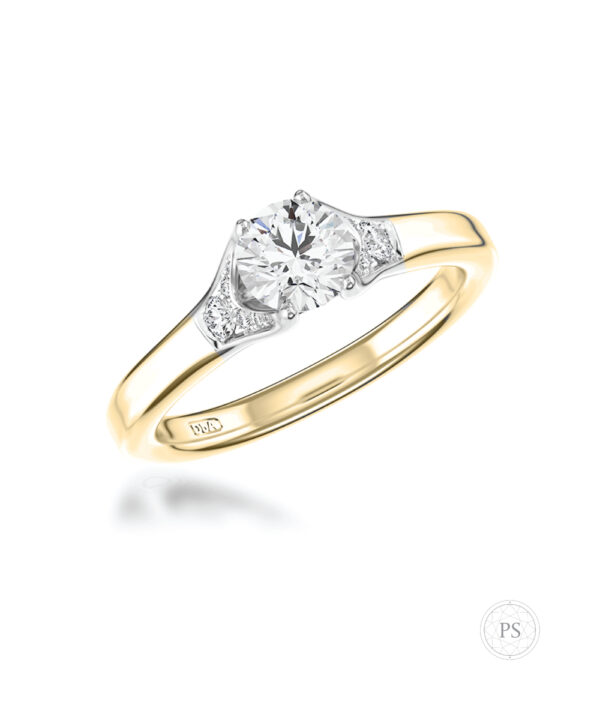 0.50ct G VS2 Round Brilliant Yellow Gold Solitaire Ring - Image 3