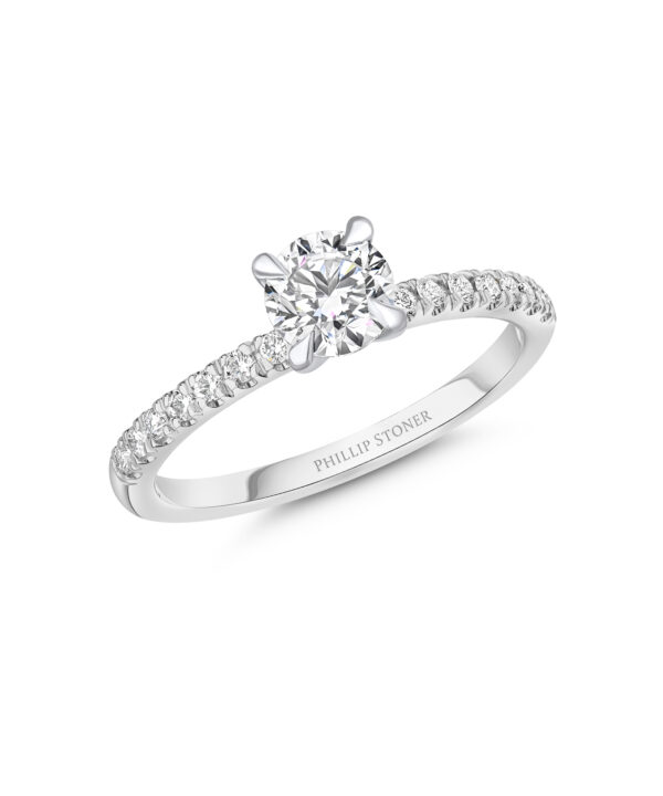 0.70ct F SI1 Round Cut Diamond Nova Ring