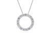 0.76ct Diamond Circle Pendant – 18ct White Gold