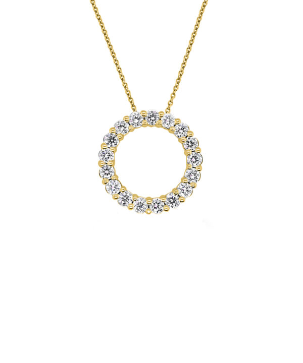 0.99ct Diamond Circle Pendant – 18ct Yellow Gold