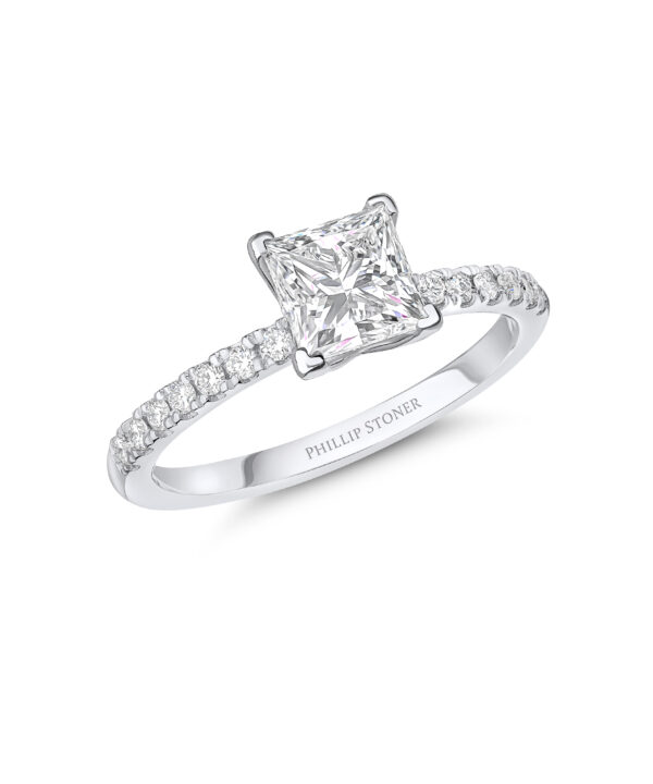 1.21ct F SI2 Princess Cut Diamond Nova Ring