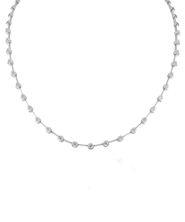 Duet Round Diamond Necklace - Image 2