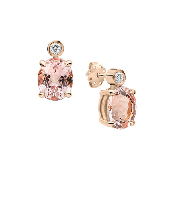 Morganite & Diamond Cocktail Earrings