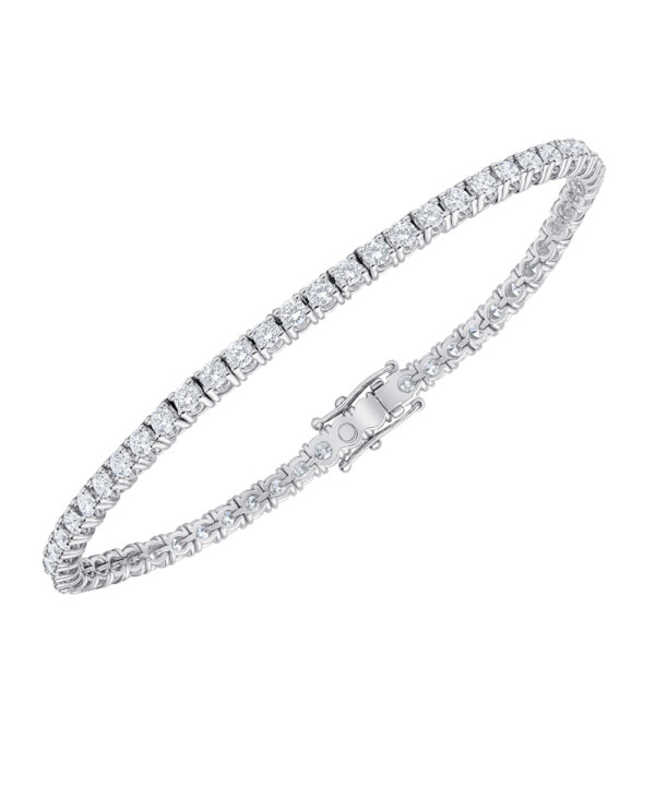 Classic Diamond Line Bracelet – 18ct White Gold