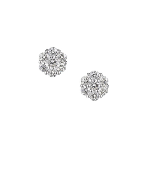 Diamond Daisy Stud Earrings