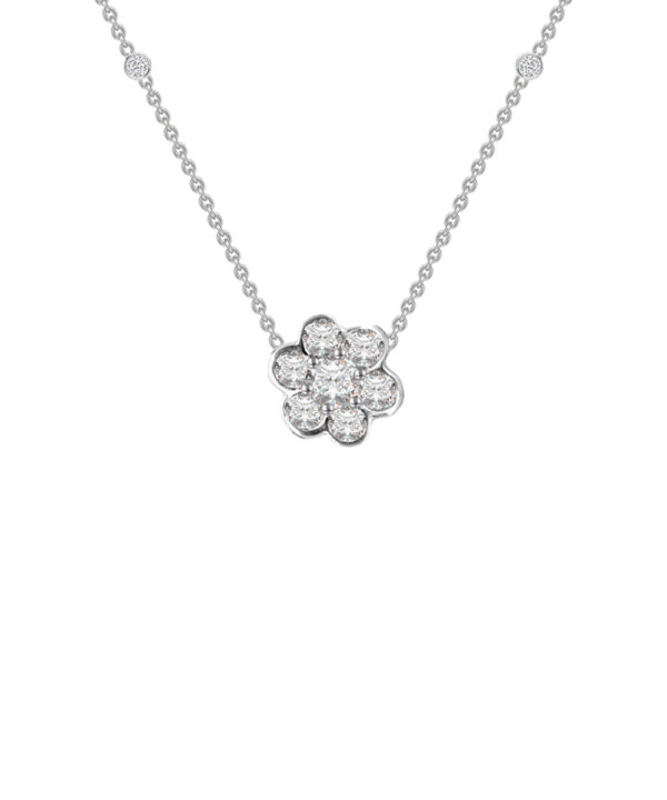 Diamond Flower Pendant