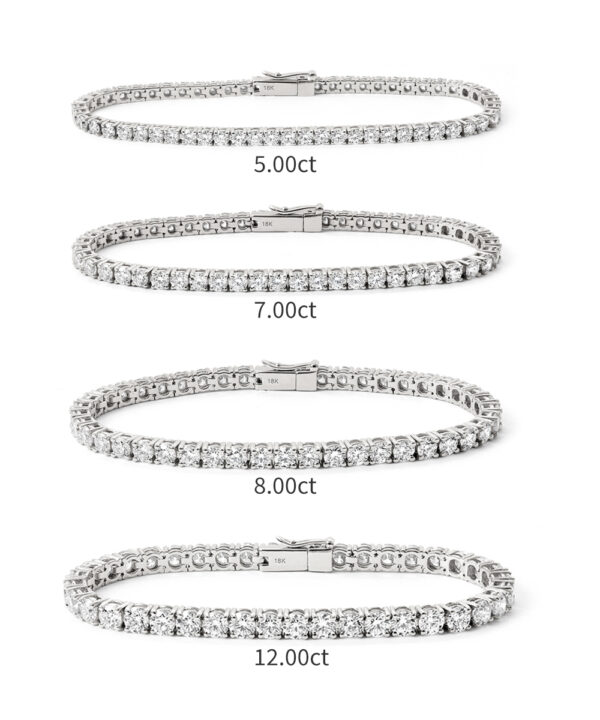 Diamond Line Bracelet – 18ct White Gold - Image 2