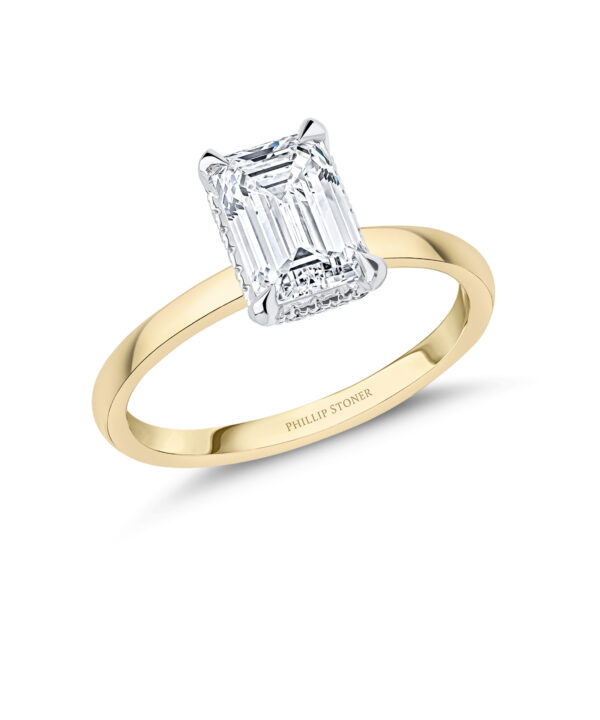 Lab Grown 1.50ct D VS1 Emerald Cut Diamond Ring