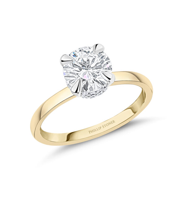 Lab Grown 2ct D VVS2 Round Brilliant Cut Diamond Ring