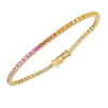 Rainbow Sapphire Line Bracelet – 18ct Yellow Gold
