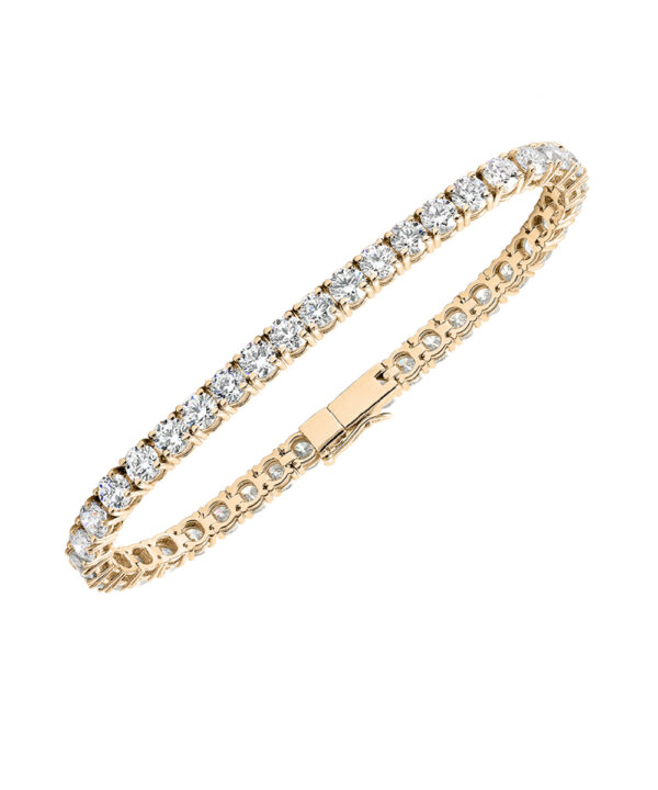 Diamond Line Bracelet – 18ct Yellow Gold