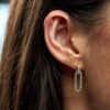 Diamond Love Links Earrings - Image 2