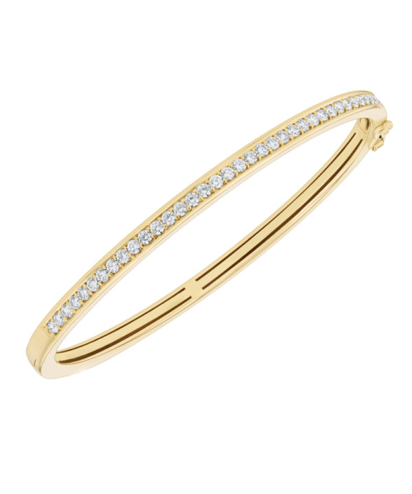 Pavé Set Diamond Bangle – 18ct Yellow Gold