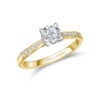 0.70ct F SI1 Round Brilliant Diamond Solitaire Ring