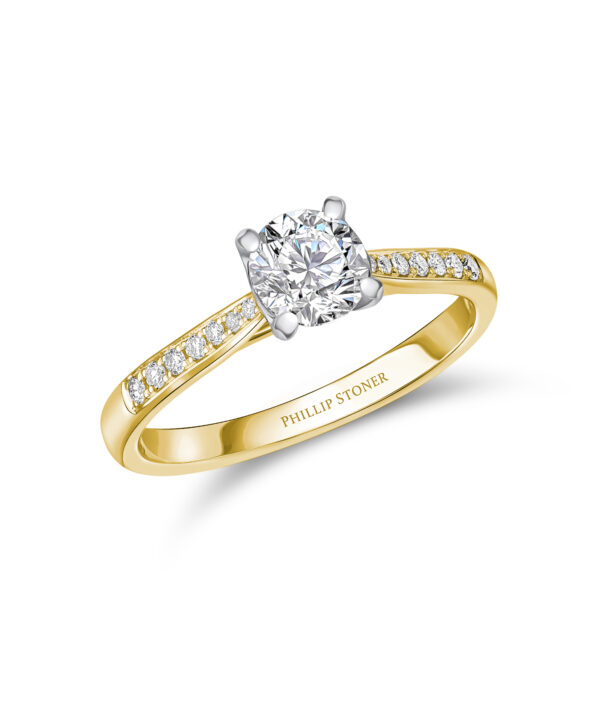 0.70ct F SI1 Round Brilliant Diamond Solitaire Ring