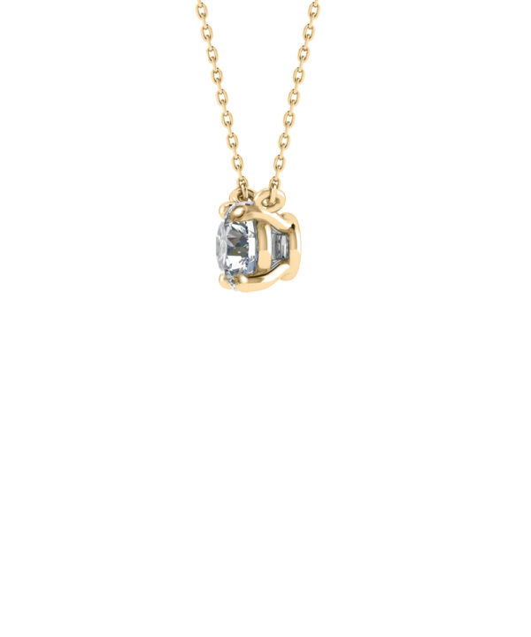 Round Brilliant Lab Grown Diamond Pendant – 18ct Yellow Gold