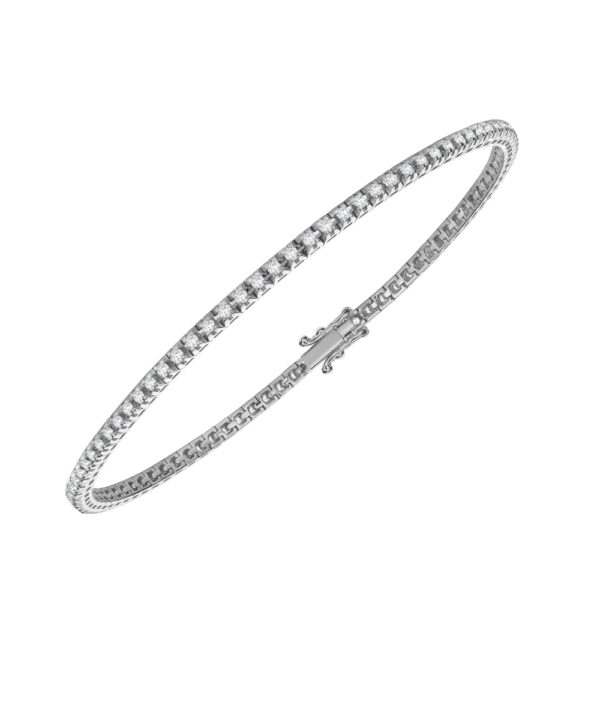 Diamond Line Bracelet – 18ct White Gold