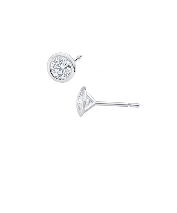 Rubover Diamond Earrings – Platinum