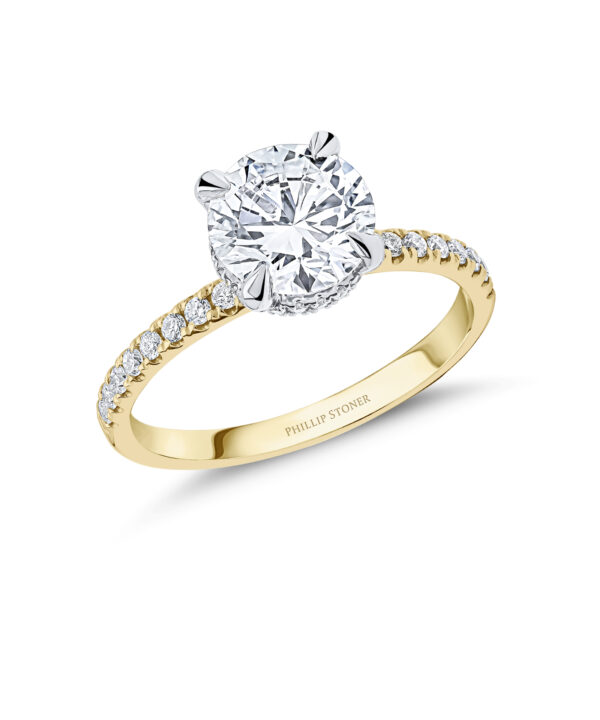 Lab Grown 2.02ct F VS1 Round Brilliant Cut Diamond Ring