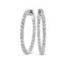 3.90ct Oval Diamond Hoop Earrings – 18ct White Gold