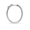 3.90ct Oval Diamond Hoop Earrings – 18ct White Gold - Image 3