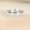 2mm Court Shaped Wedding Band – 18ct White Gold