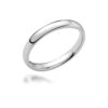 2mm Court Shaped Wedding Band – 18ct White Gold - Image 3