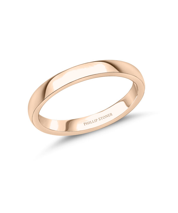 3mm Classic Wedding Band – 18ct Rose Gold