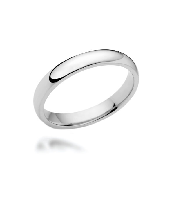 3mm Medium Court Wedding Band – Platinum - Image 2