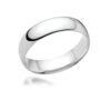 6mm Court Shaped Wedding Band – 18ct White Gold - Image 2