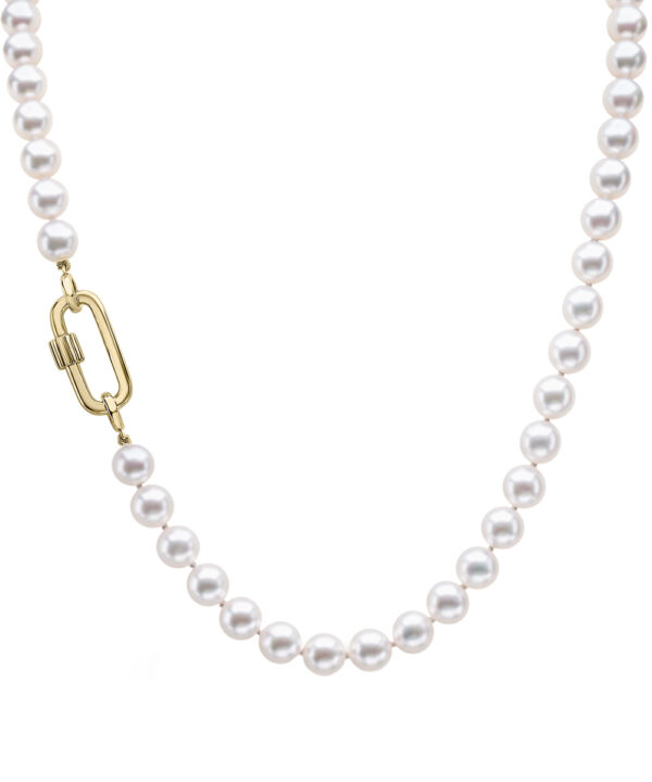 7mm Pearl Collar Necklace with 18ct Yellow Gold Clasp