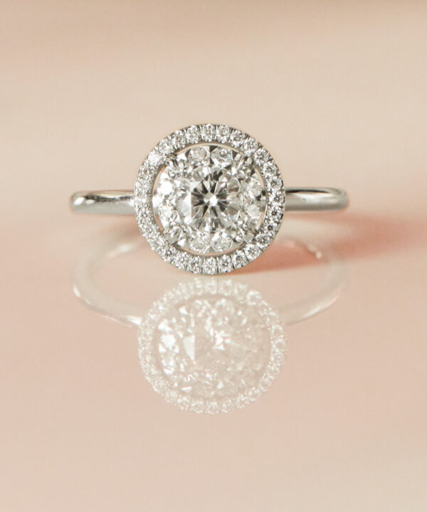 Illusion Set Diamond Halo Ring