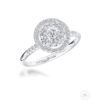 Illusion Set Round Brilliant Diamond Halo Ring - Image 3