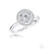 Illusion Set 0.41ct Diamond Halo Dome Ring - Image 3