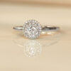 Illusion Set 0.41ct Diamond Halo Dome Ring