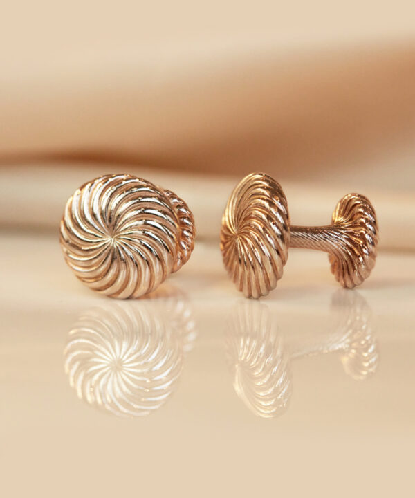 Rose Gold Vermeil Cannelé Twist Cufflinks - Image 2