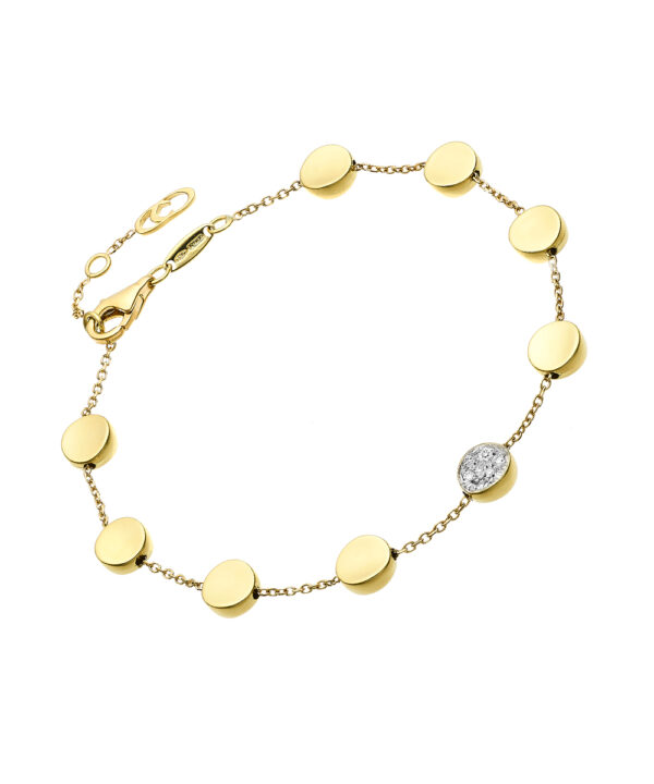 Armillas Glow Uniform Disc Diamond Bracelet – 18ct Yellow Gold