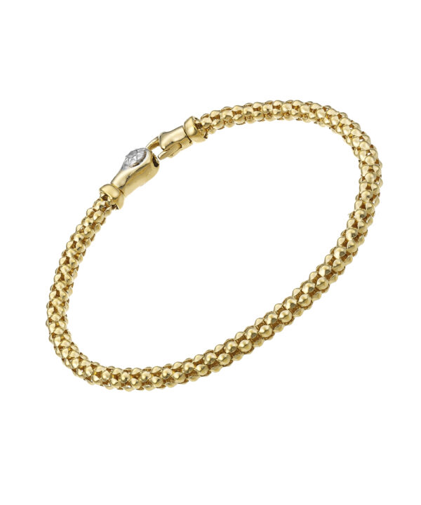 Melagrano Woven Domed Bracelet – 18ct Yellow Gold