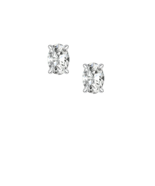 Oval Cut Diamond Stud Earrings