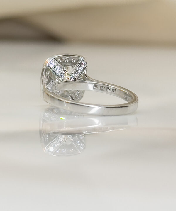 Pre-owned Cushion Cut Diamond Cluster Ring - Image 2