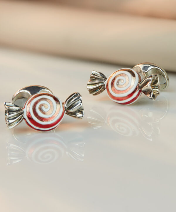 Silver Enamelled Sweetie Cufflinks